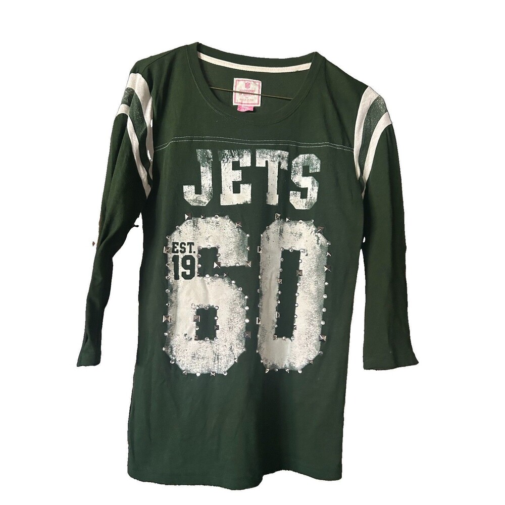 VICTORIAS SECRET PINK NFL FOOTBALL NY JETS BLING Jersey Size S - Vintage - Rare